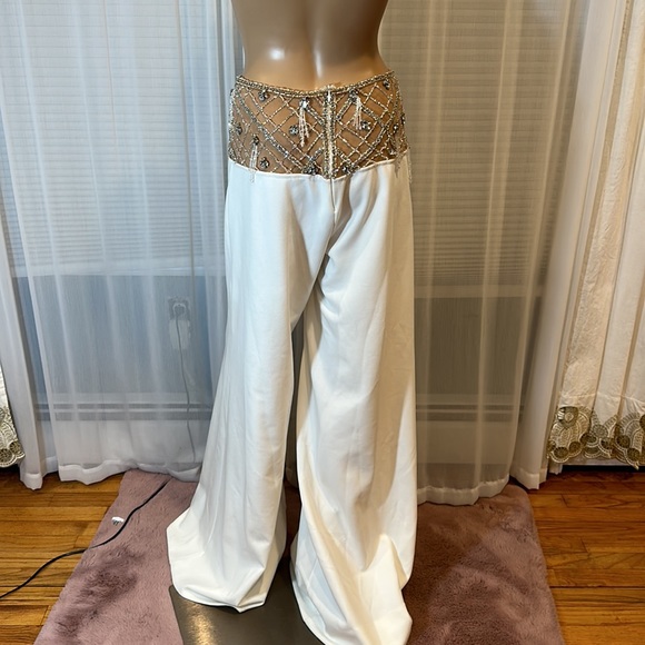 RUNWAY Fall/Winter ‘22 Pat Bo Hand Beaded Wide Leg Pants - Picture 11 of 15